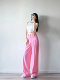 Quần Dài Suông Ống Loe - Hồng