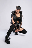 Quần Jean nửa short nửa dài - Đen