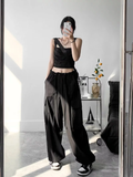 Quần Jogger Bomber Túi Hộp Ống Rộng - Đen