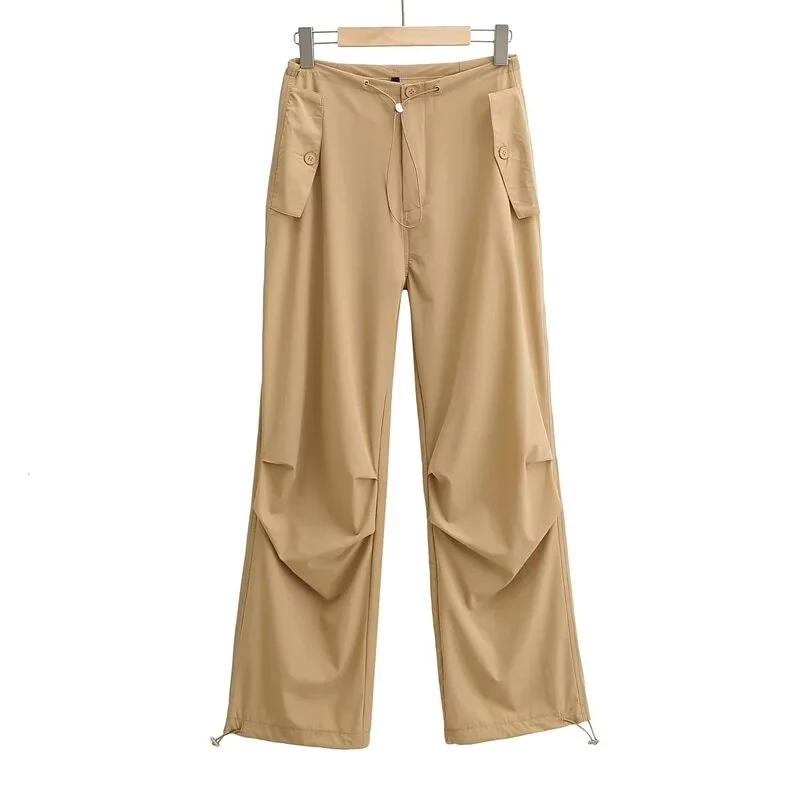 Quần Jogger Nắp Túi Ngang Nâu Sữa