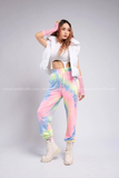 Quần jogger thun dài màu loang form rộng