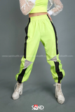 Quần Jogger Xanh Neon Phối Lưới
