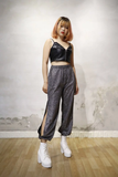 Quần Jogger Xẻ Tà Ánh Kim