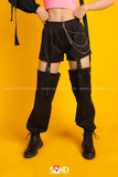 Quần Nửa Short Nửa Dài - Đen