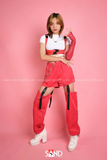 Quần Nửa Short Nửa Dài - Đỏ