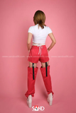 Quần Nửa Short Nửa Dài - Đỏ