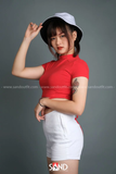 Quần Short Cạp Cao Dây Kéo Hông - Trắng