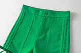 Quần Short Dây Rút 2 Bên Màu Xanh Lá