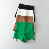 Quần Short Dây Rút 2 Bên Màu Xanh Lá