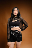 Outfit Phối Sẵn - (Quần Short Đen phối Cutout Lưới)