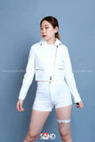 Quần Short Thun Basic Trắng