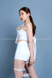 Quần Short Thun Basic Trắng
