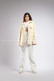 Outfit Phối Sẵn - (Quần Dài Da Trắng Ống Suông phối Áo Khoác Da)