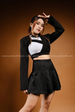 Outfit Phối Sẵn - (Chân Váy Đen phối Vest Kiểu)