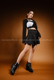 Outfit Phối Sẵn - (Chân Váy Đen phối Vest Kiểu)