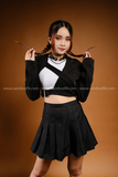 Outfit Phối Sẵn - (Chân Váy Đen phối Vest Kiểu)