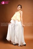TYK0307 Yếm Vàng Thêu 2 Tầng