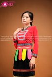 NKU0402 Trang Phục Dân Tộc Khơ Mú Nữ Đỏ