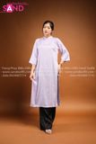 TAC0705 Áo Dài Gấm Hoạ Tiết - Màu Tím Nhạt