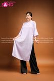 TAC0705 Áo Dài Gấm Hoạ Tiết - Màu Tím Nhạt