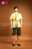 TNT0302 Trang Phục Khơ-Me (Thái Lan) Nam Xanh Vàng