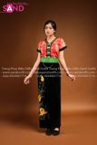 NTH0401 Trang Phục Dân Tộc Thái Đỏ Nữ Phối Ren