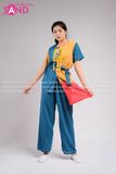 TBD0804 Trang Phục Bà Ba Đồng Dao Vàng Xanh (nữ)