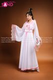 THX0002 Váy Cổ Trang Hoá Trang Hằng Nga Trắng Hồng