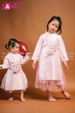 KAC0501 Áo Dài Cách Tân Hồng Trẻ Em