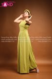 TYD0901 Áo Dài Yếm Màu Xanh Bơ