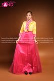 TNH0301 Trang Phục Hanbok Nữ Vàng