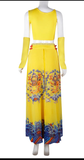TNQ0302 Set áo kèm tà váy trung hoa cách tân rồng phượng - Vàng