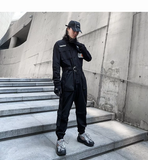 Set Jumpsuits Áo liền quần túi hộp có tách ống rời - Đen