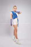 Outfit Phối Sẵn - (Quần Short Trắng phối Đai KimSa Xanh)