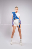 Outfit Phối Sẵn - (Quần Short Trắng phối Đai KimSa Xanh)