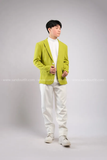 Outfit Phối Sẵn - (Quần Dài Kaki Ống Suông Trắng phối Vest Xanh Lá Chuối)