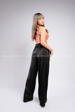 Outfit Phối Sẵn - (Quần Dài Ống Suông Khoét Eo phối Áo Không Tay Cổ Sơmi)