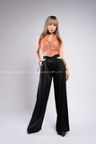 Outfit Phối Sẵn - (Quần Dài Ống Suông Khoét Eo phối Áo Không Tay Cổ Sơmi)