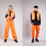Outfit Phối Sẵn - (Quần Jogger Cam phối Phao Gile Cam)