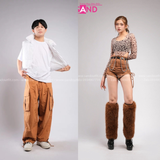 Outfit Phối Sẵn - (Quần Short Nâu phối Bodysuit Họa Tiết Nâu)