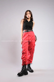 Outfit Phối Sẵn - (Quần 4 Túi Đỏ phối Áo Polo Cổ Sơmi Đen)