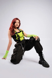 Outfit Phối Sẵn - (Quần 8 Túi Swat phối Túi Đeo Ngực Neon)