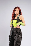 Outfit Phối Sẵn - (Quần 8 Túi Swat phối Túi Đeo Ngực Neon)