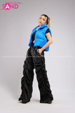 Outfit Phối Sẵn - (Quần Jogger Dù Ống Rộng phối Phao Gile Xanh Dương)