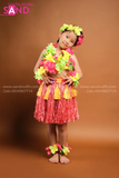 KMH0401 Váy Múa Hawaii Đỏ Trẻ Em