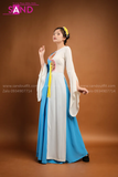 TMM0804 Váy Múa Hiện Đại Trắng Xanh