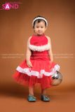  KMB0402 Váy Bồng Giáng Sinh Trẻ Em Đỏ 
