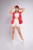 Outfit Phối Sẵn - (Quần Short Trắng phối Áo Gile Đỏ)
