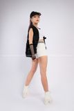 Outfit Phối Sẵn - (Quần Short Trắng phối Áo Gile Đen)