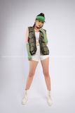 Outfit Phối Sẵn - (Quần Short Trắng phối Áo Gile Xanh Rêu)